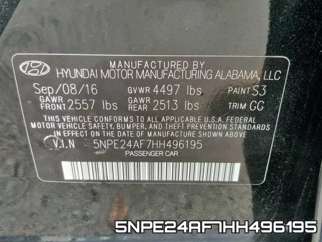 5NPE24AF7HH496195 фото 2