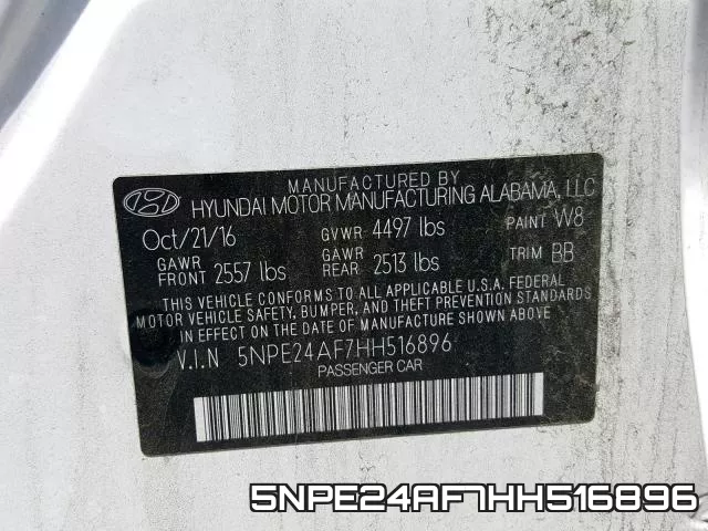 5NPE24AF7HH516896 фото 2