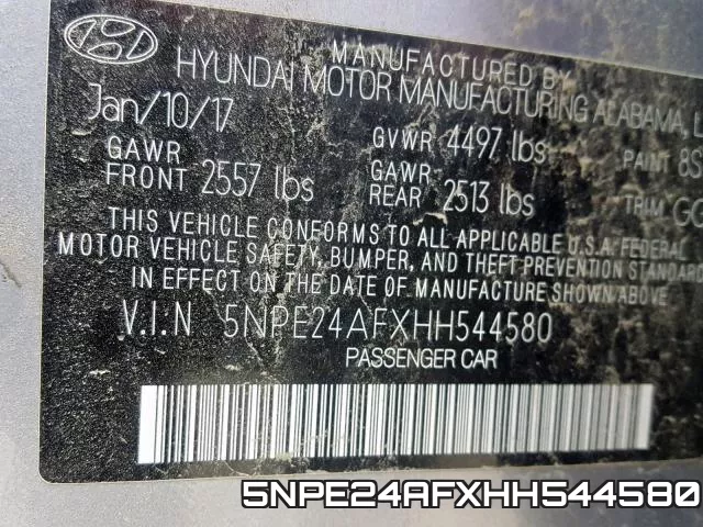5NPE24AFXHH544580 фото 2