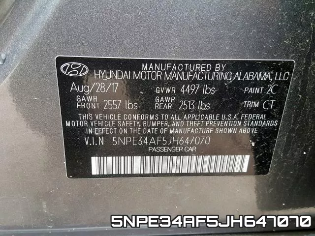 5NPE34AF5JH647070 фото 2
