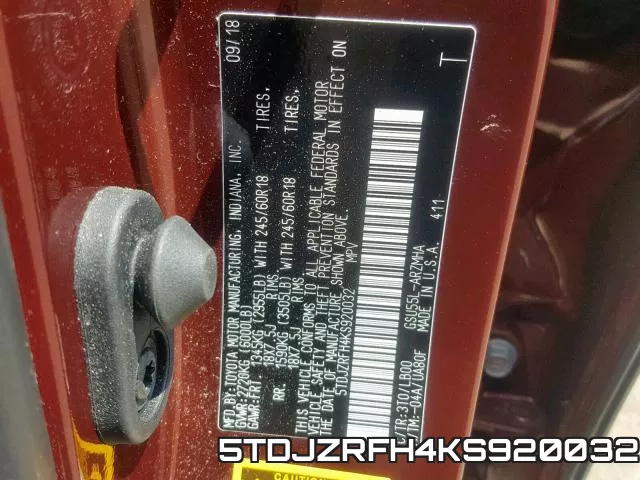 5TDJZRFH4KS920032 фото 2