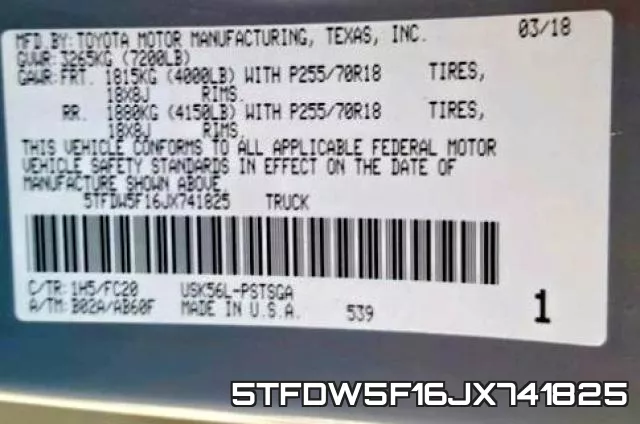 5TFDW5F16JX741825 фото 2