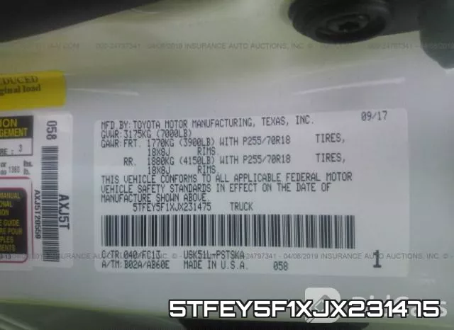 5TFEY5F1XJX231475 фото 10