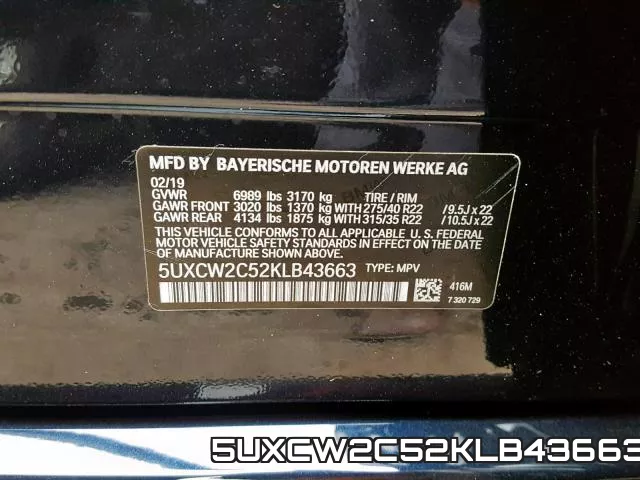 5UXCW2C52KLB43663 фото 2