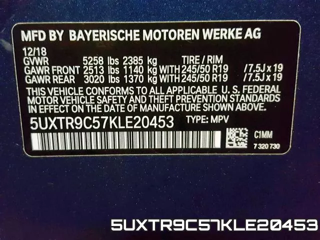 5UXTR9C57KLE20453 фото 2