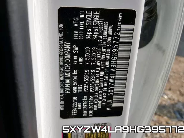 5XYZW4LA9HG395772 фото 2