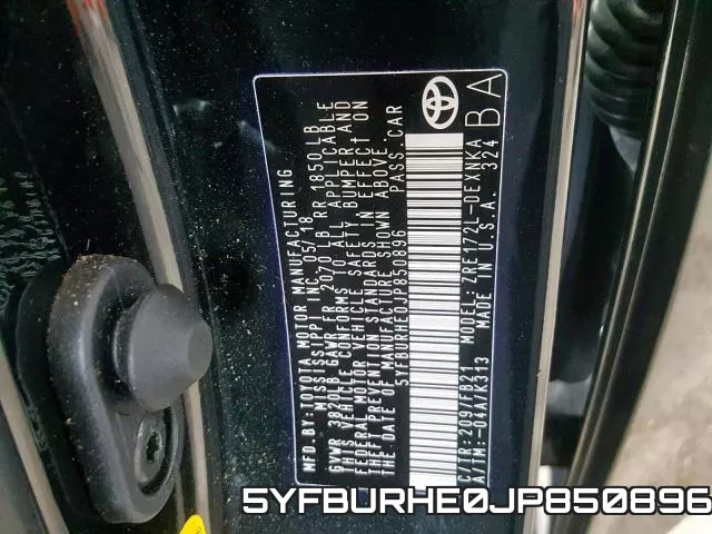 5YFBURHE0JP850896 фото 2