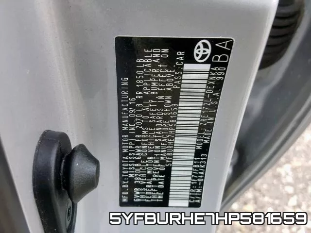 5YFBURHE7HP581659 фото 2
