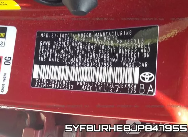 5YFBURHE8JP847955 фото 10