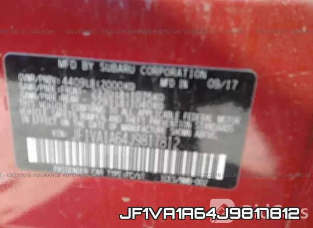 JF1VA1A64J9817812 фото 10