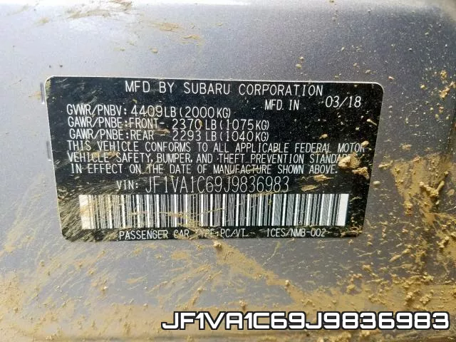 JF1VA1C69J9836983 фото 2