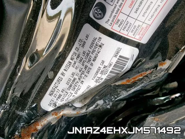 JN1AZ4EHXJM571492 фото 2