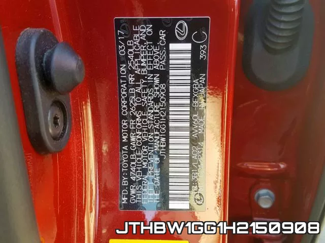JTHBW1GG1H2150908 фото 2