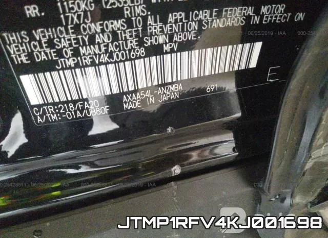 JTMP1RFV4KJ001698 фото 10