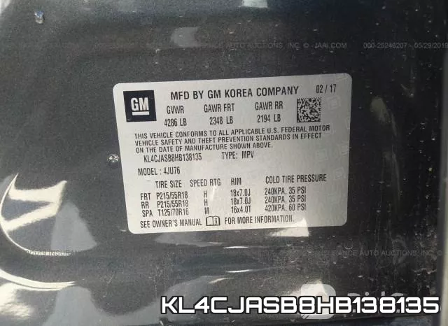 KL4CJASB8HB138135 фото 10