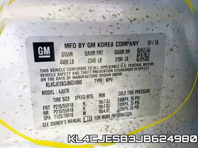 KL4CJESB3JB624980 фото 2