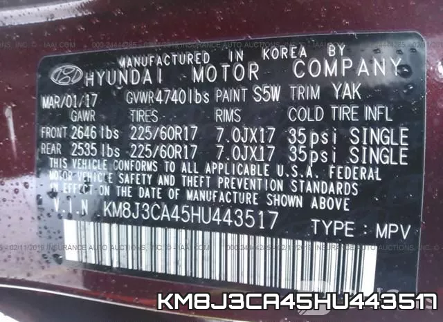 KM8J3CA45HU443517 фото 10