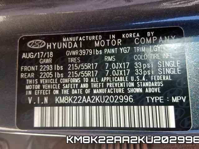 KM8K22AA2KU202996 фото 2