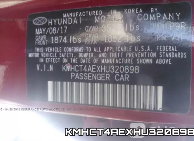 KMHCT4AEXHU320898 фото 10