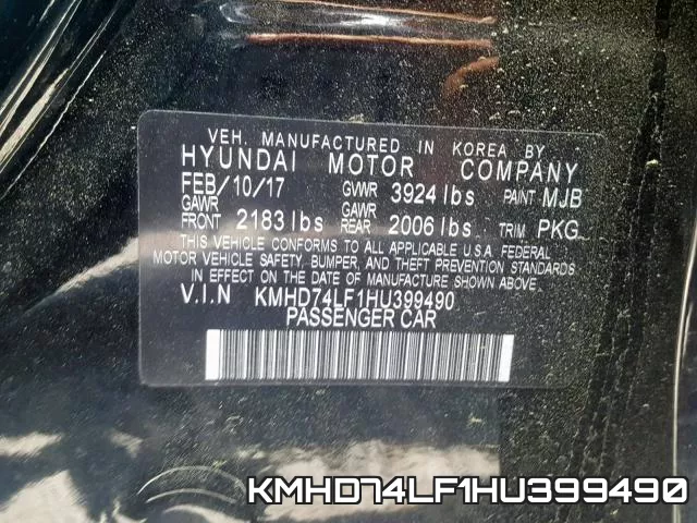 KMHD74LF1HU399490 фото 2