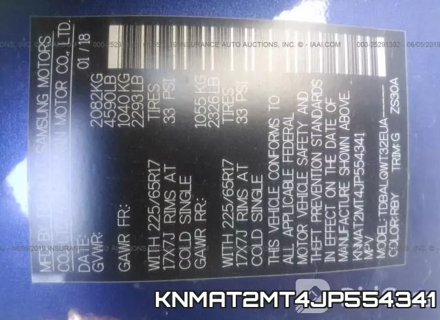 KNMAT2MT4JP554341 фото 10