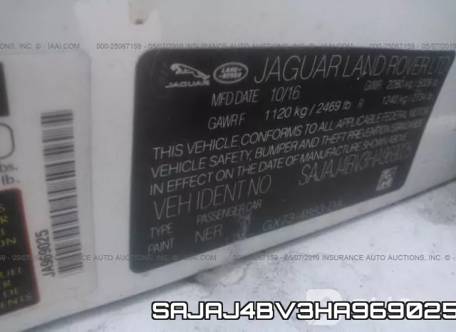 SAJAJ4BV3HA969025 фото 10