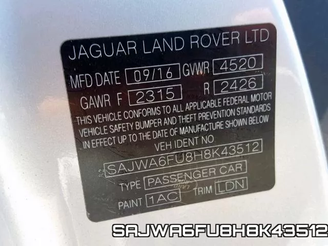 SAJWA6FU8H8K43512 фото 2