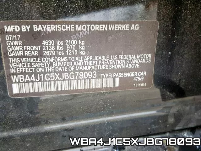 WBA4J1C5XJBG78093 фото 2