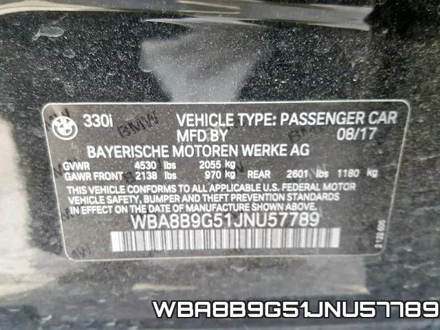 WBA8B9G51JNU57789 фото 2