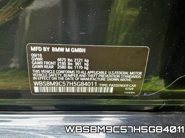 WBS8M9C57H5G84011 фото 2