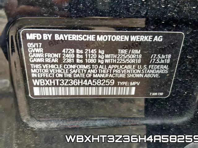 WBXHT3Z36H4A58259 фото 2