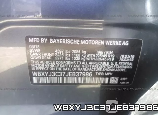 WBXYJ3C37JEB37986 фото 10