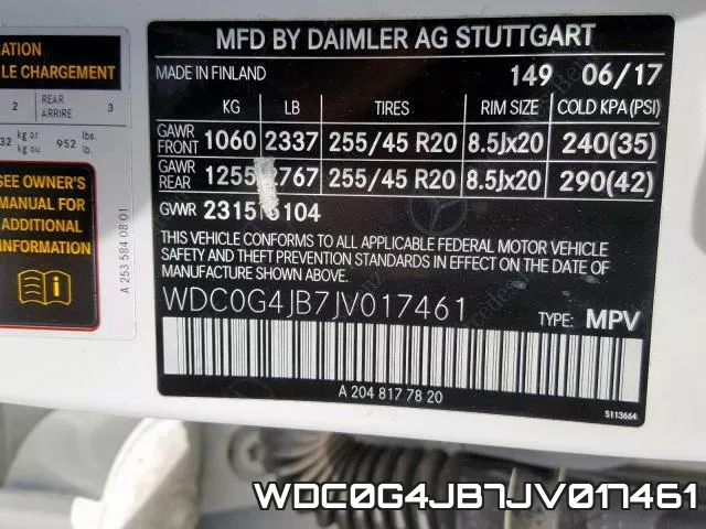 WDC0G4JB7JV017461 фото 2