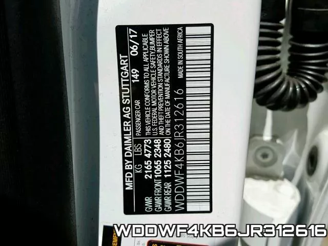 WDDWF4KB6JR312616 фото 2