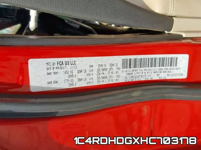 1C4RDHDGXHC703178 фото 2
