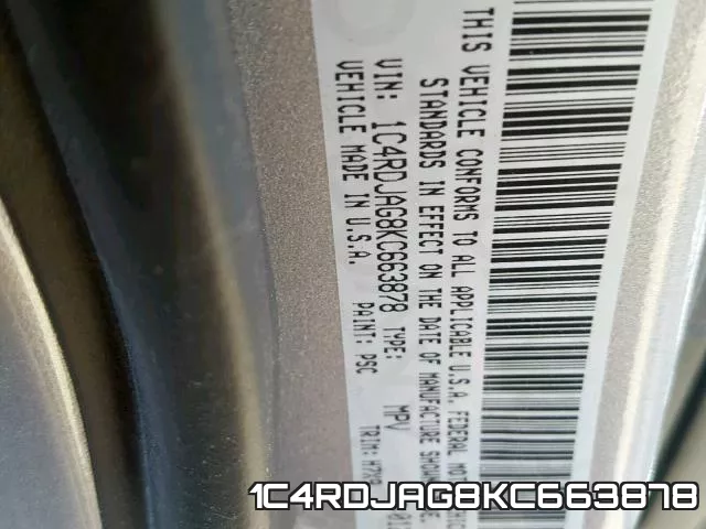 1C4RDJAG8KC663878 фото 2