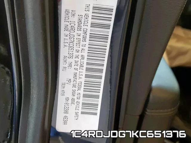 1C4RDJDG7KC651376 фото 2