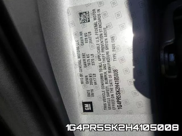 1G4PR5SK2H4105008 фото 2