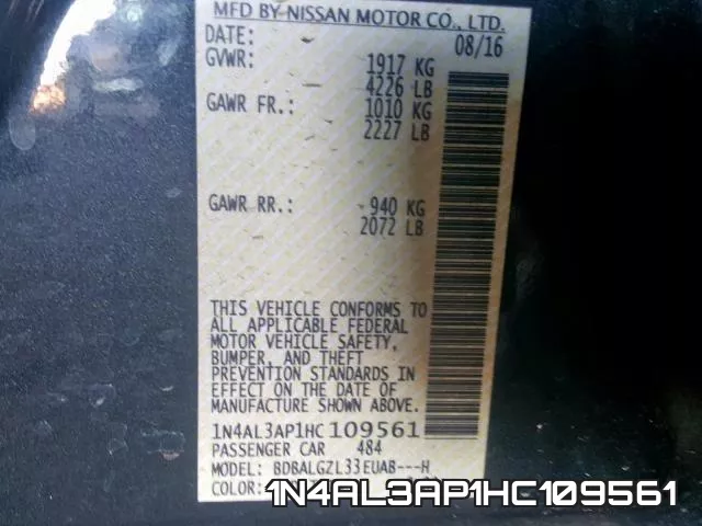 1N4AL3AP1HC109561 фото 2
