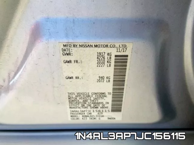 1N4AL3AP7JC156115 фото 2
