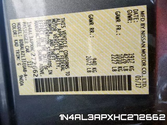 1N4AL3APXHC272662 фото 2