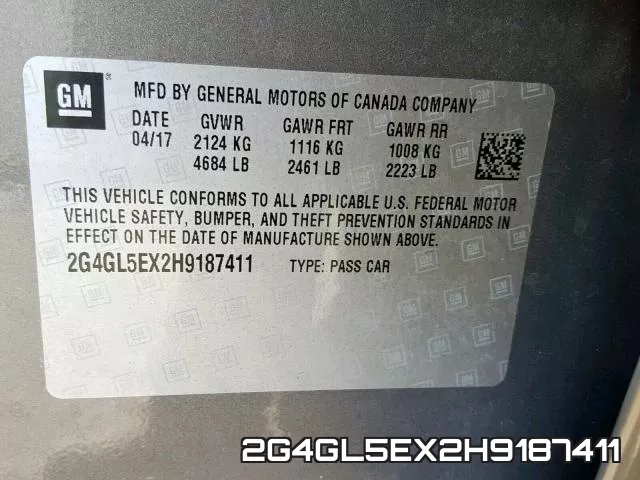 2G4GL5EX2H9187411 фото 2