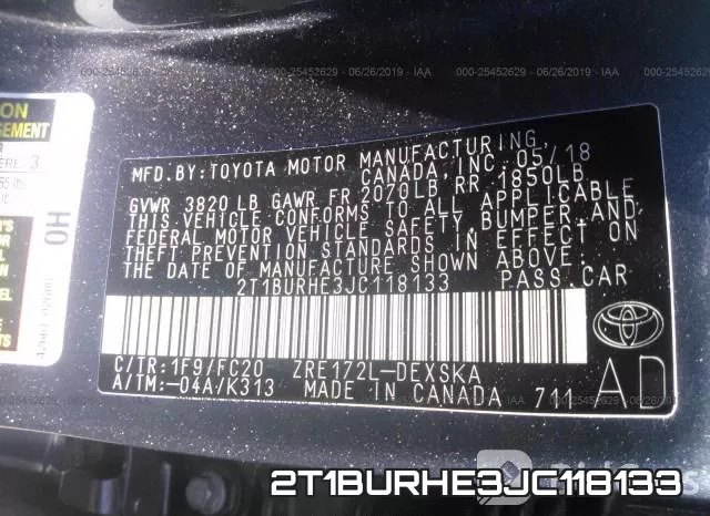 2T1BURHE3JC118133 фото 10