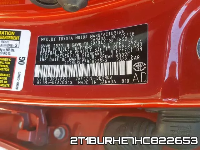 2T1BURHE7HC822653 фото 2