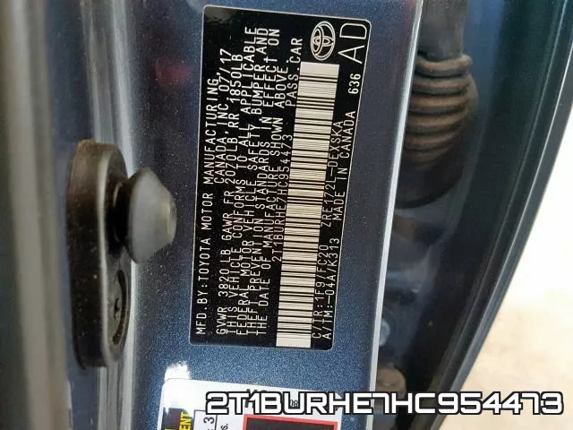 2T1BURHE7HC954473 фото 2