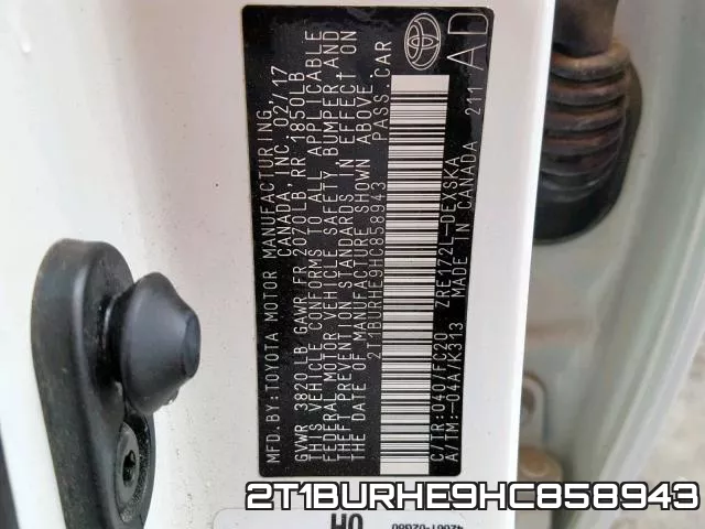 2T1BURHE9HC858943 фото 2
