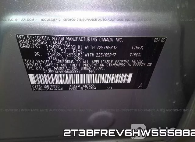 2T3BFREV6HW555882 фото 10