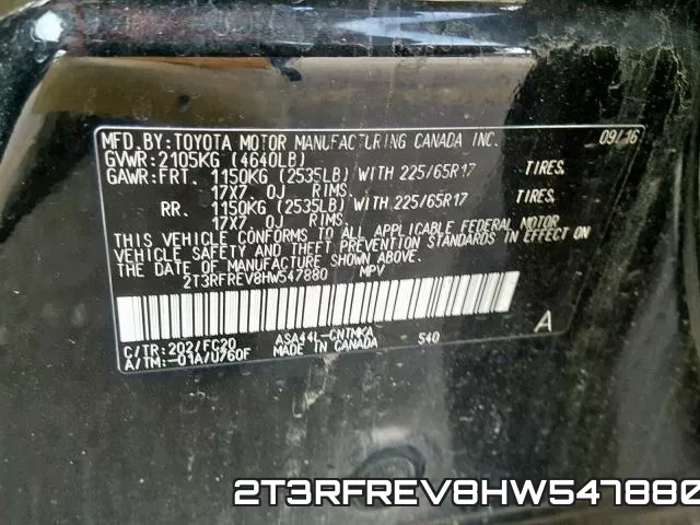2T3RFREV8HW547880 фото 2
