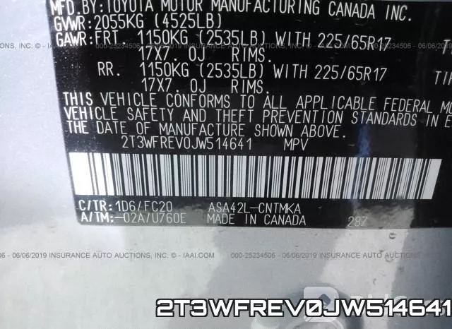 2T3WFREV0JW514641 фото 10