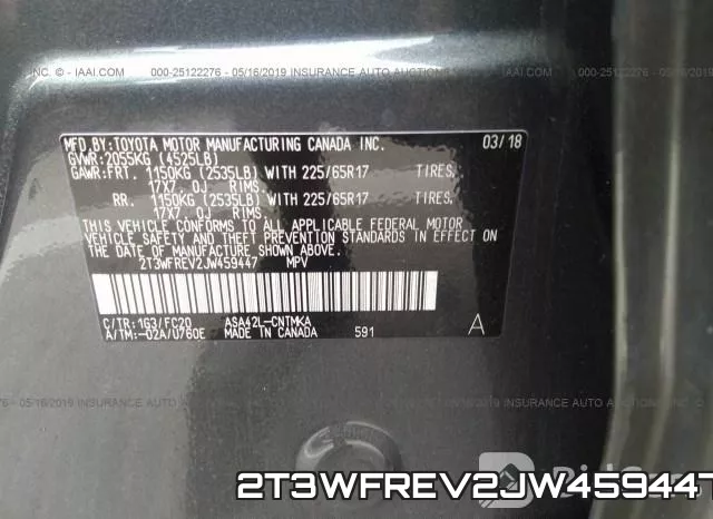 2T3WFREV2JW459447 фото 10